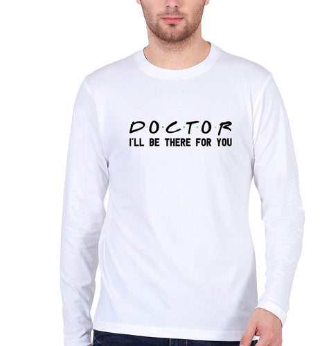 Doctor Full Sleeves T-Shirt for Men-White-Ektarfa.online