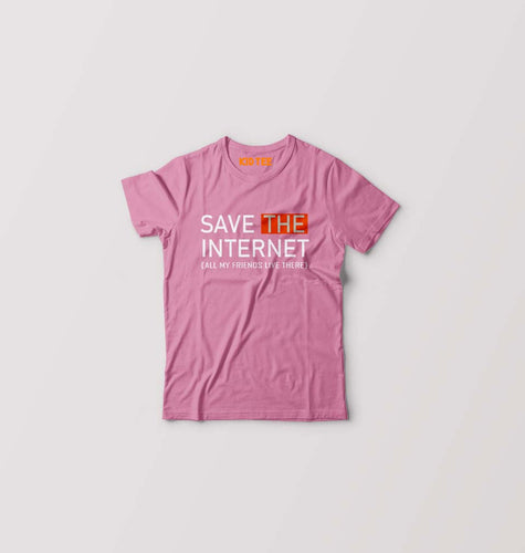 Internet Funny T-Shirt for Boy/Girl-Pink-Ektarfa.online