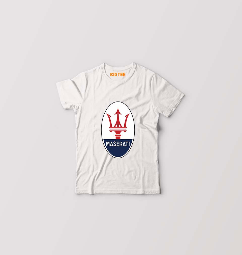 Maserati Kids T-Shirt for Boy/Girl-White-Ektarfa.online