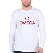 Load image into Gallery viewer, Omega Full Sleeves T-Shirt for Men-S(38 Inches)-White-Ektarfa.online
