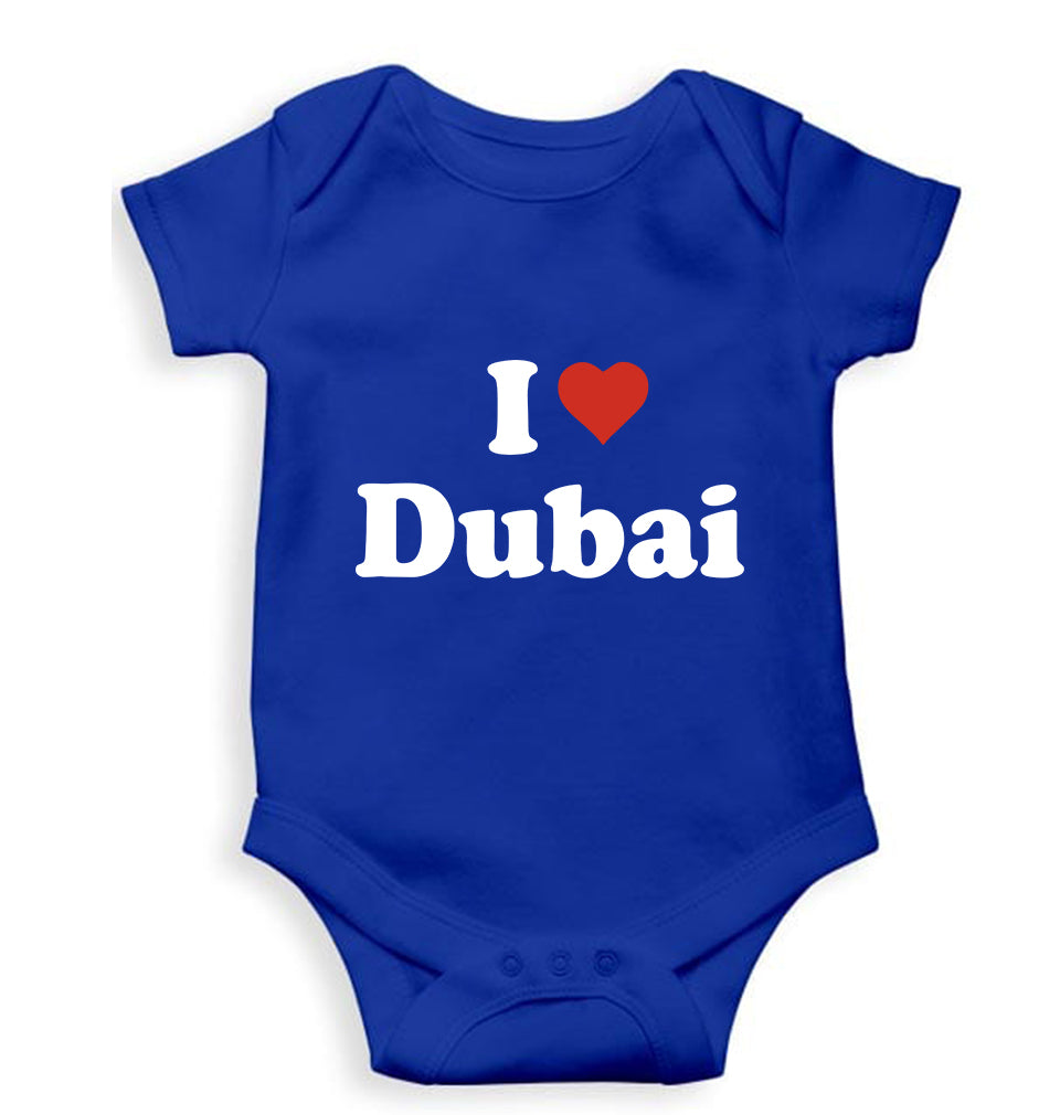 I Love Dubai Kids Romper For Baby Boy/Girl-0-5 Months(18 Inches)-Royal Blue-Ektarfa.online