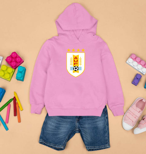 Uruguay Football Kids Hoodie for Boy/Girl-1-2 Years(24 Inches)-Light Baby Pink-Ektarfa.online