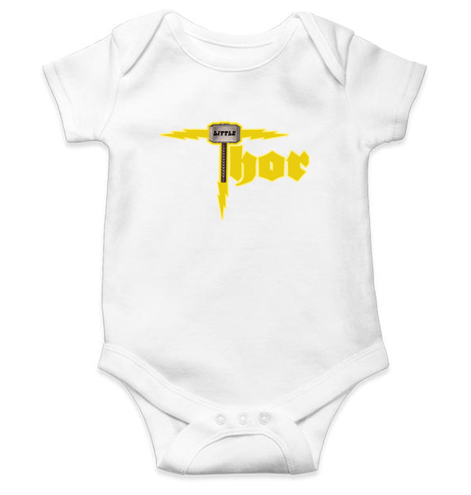 Little Thor Kids Romper Kids Romper For Baby Boy/Girl-0-5 Months(18 Inches)-White-Ektarfa.online