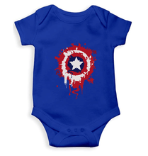 Load image into Gallery viewer, Captain America Shield Flash Kids Romper For Baby Boy/Girl-0-5 Months(18 Inches)-Royal Blue-Ektarfa.online
