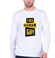 Load image into Gallery viewer, Minimum Guy Family Man Full Sleeves T-Shirt for Men-S(38 Inches)-White-Ektarfa.online
