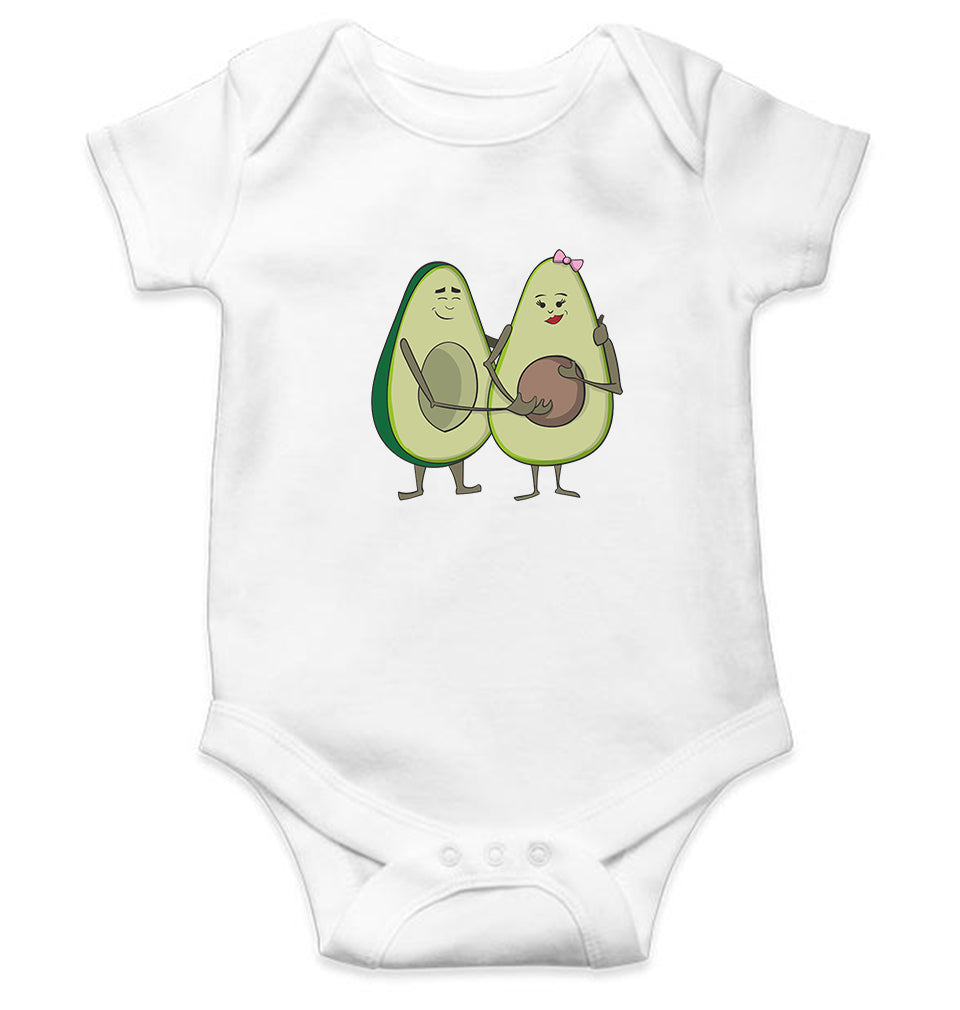 Avocado Kids Romper Kids Romper For Baby Boy/Girl-0-5 Months(18 Inches)-White-Ektarfa.online