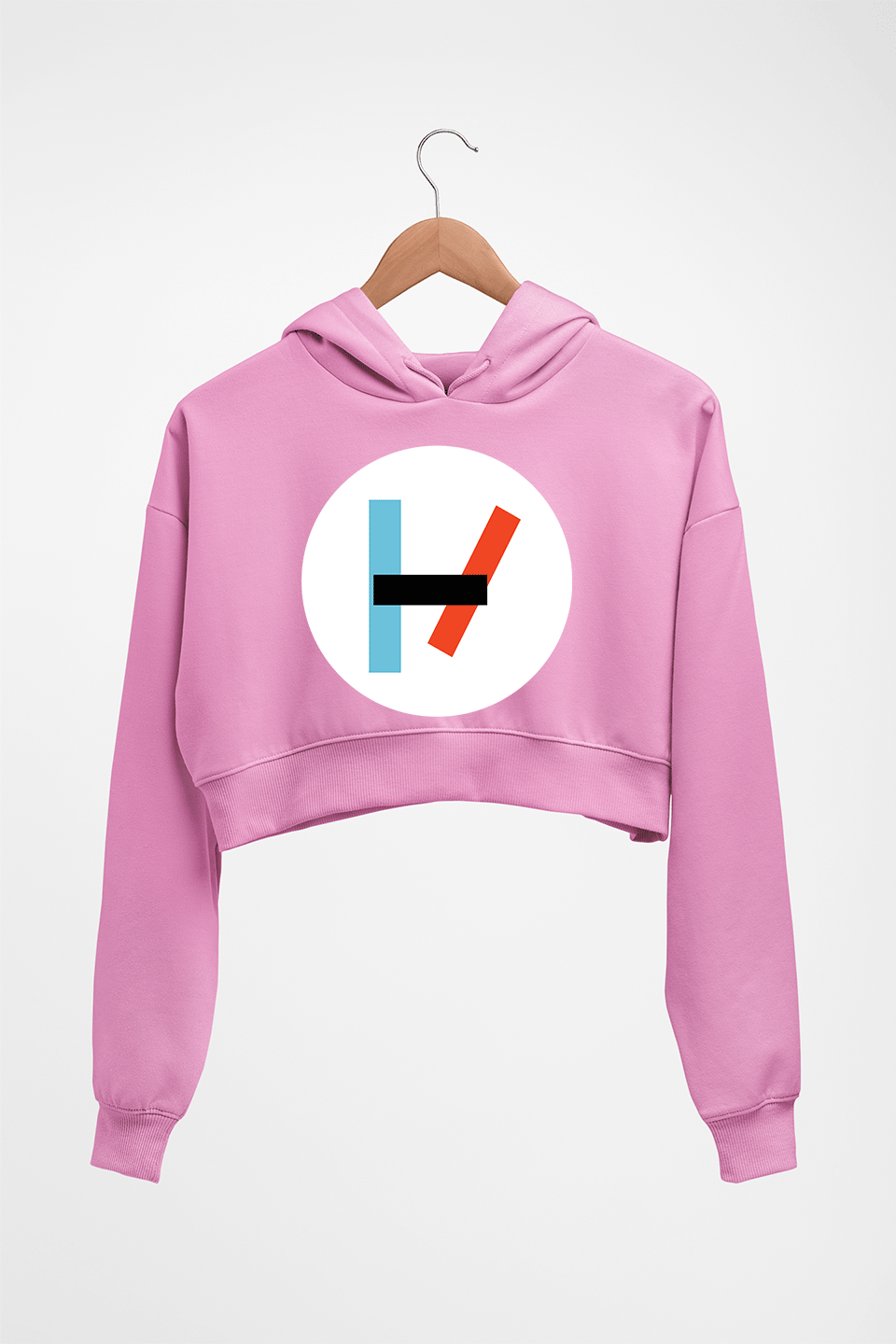 Twenty one pilots Crop HOODIE FOR WOMEN-Light Baby Pink-Ektarfa.online