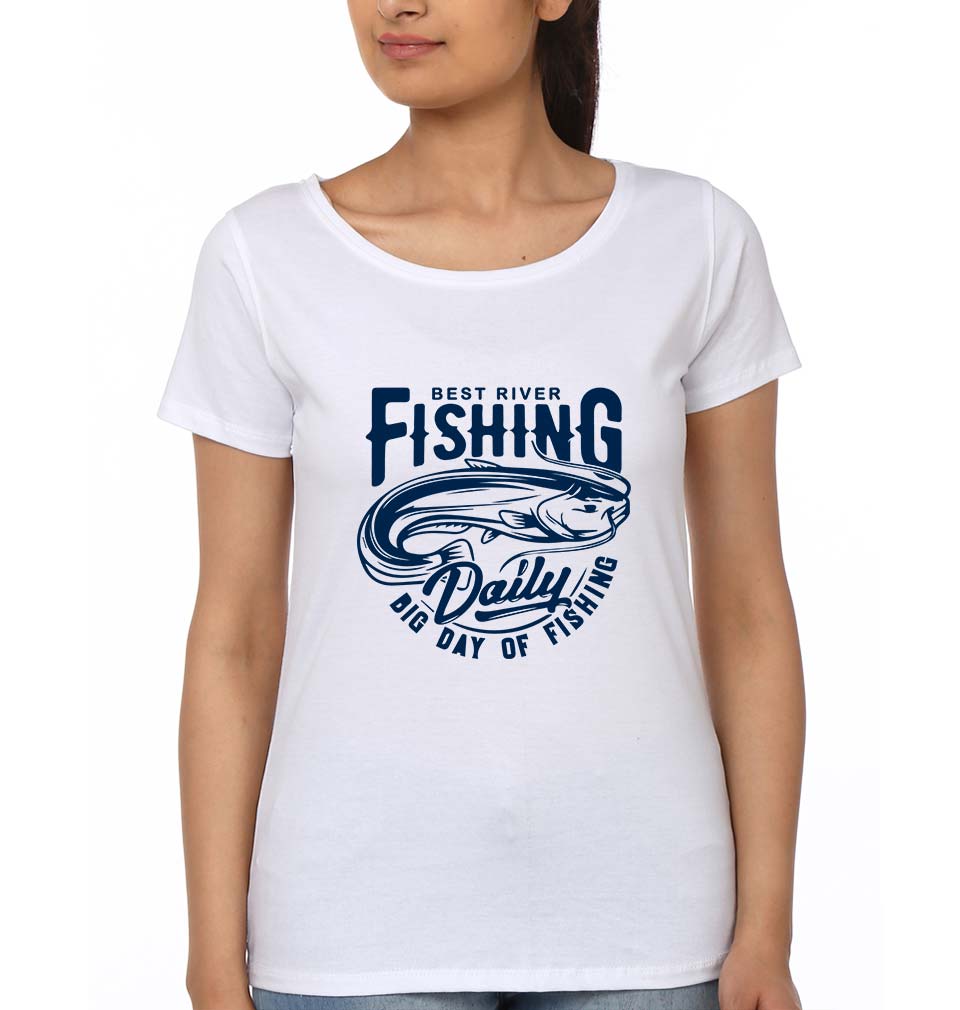 Fishing T-Shirt for Women-White-Ektarfa.online