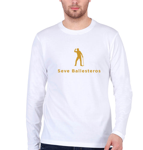 Seve Ballesteros Golf Full Sleeves T-Shirt for Men-White-Ektarfa.online
