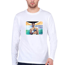 Load image into Gallery viewer, Vijender Singh Full Sleeves T-Shirt for Men-S(38 Inches)-White-Ektarfa.online
