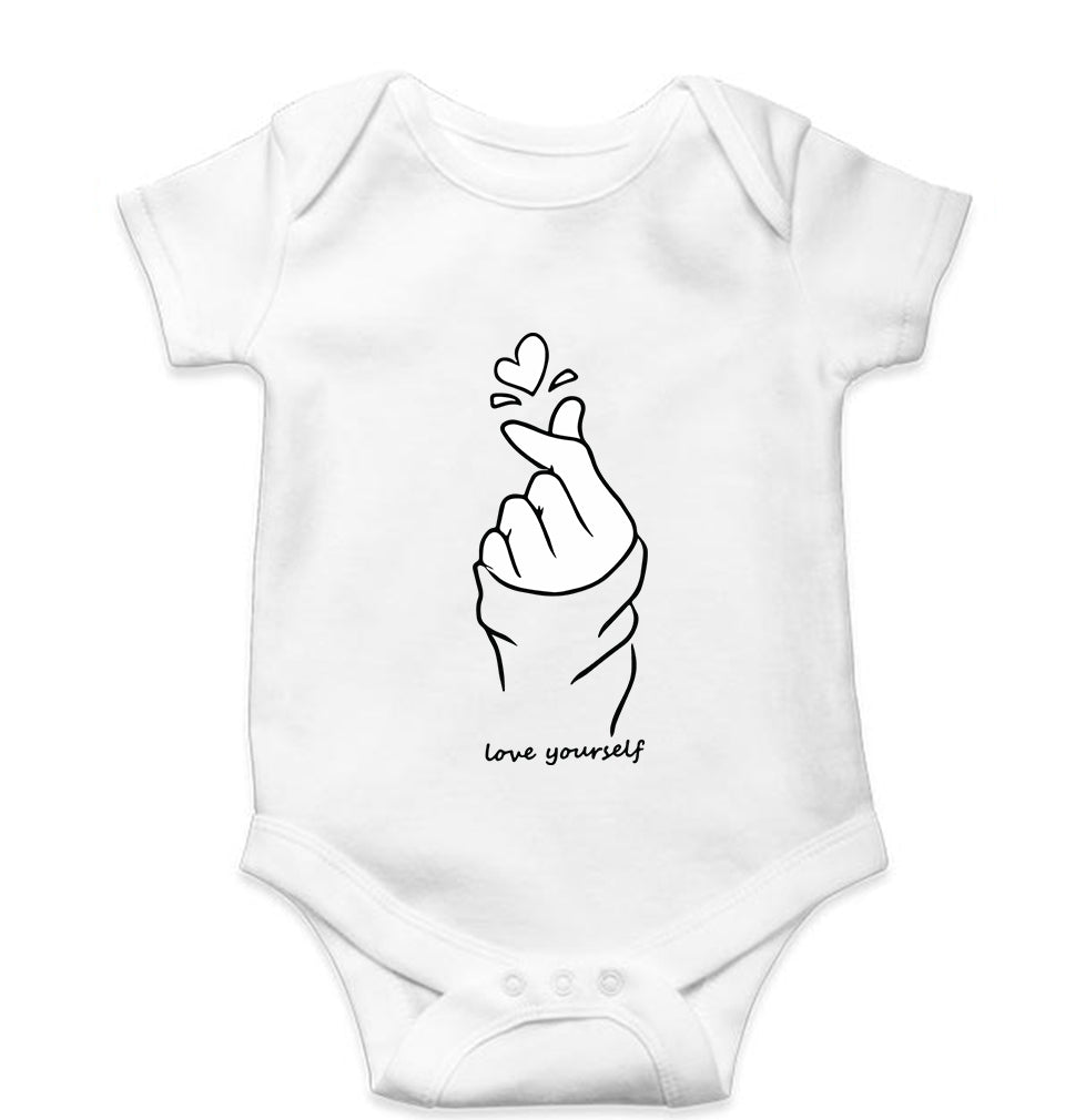 Love Yourself Kids Romper For Baby Boy/Girl-0-5 Months(18 Inches)-White-Ektarfa.online