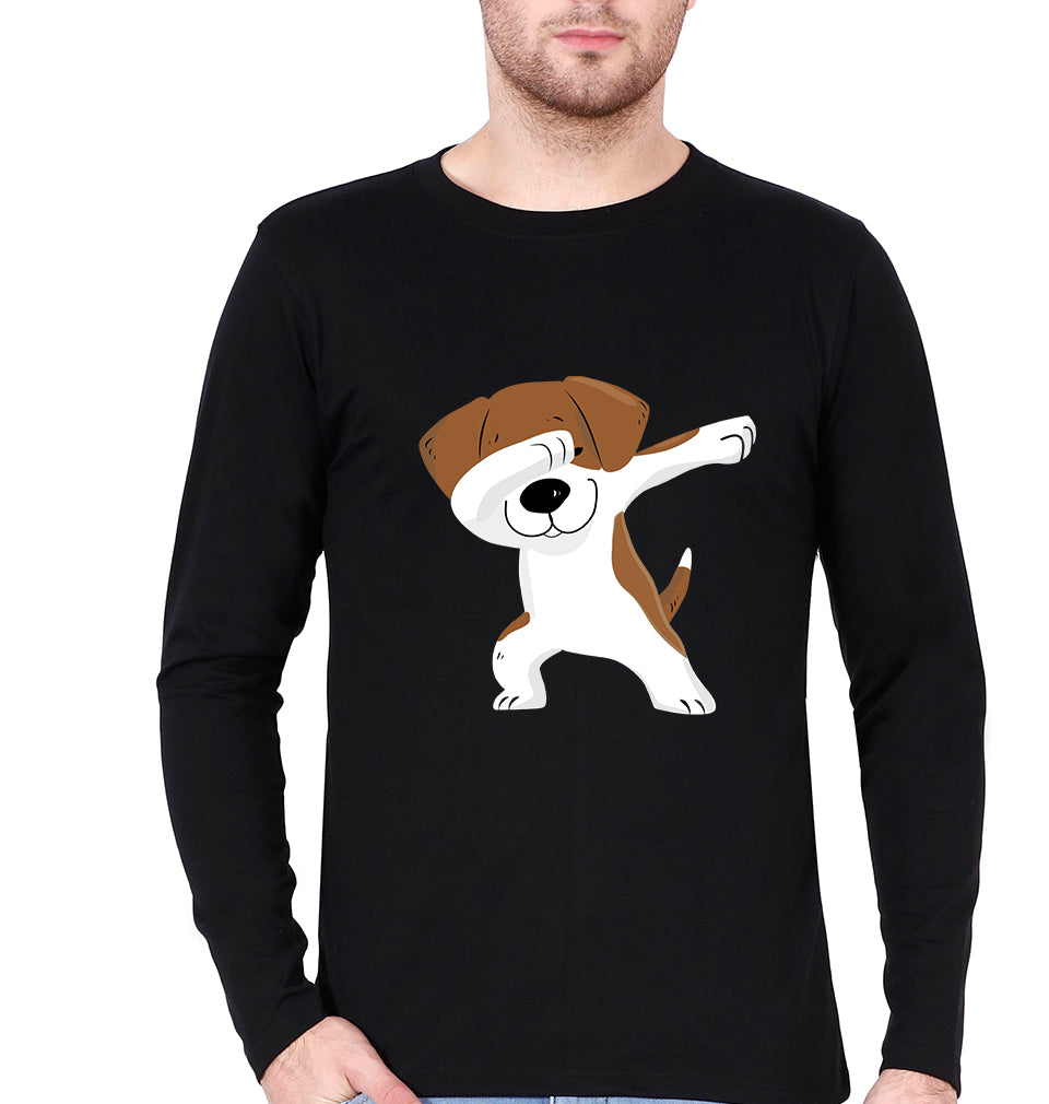 Dab Dog Full Sleeves T-Shirt for Men-Black-Ektarfa.online