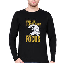 Load image into Gallery viewer, Eagle Full Sleeves T-Shirt for Men-Black-Ektarfa.online
