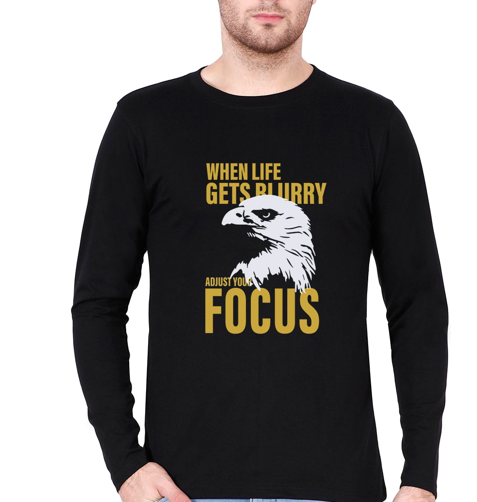 Eagle Full Sleeves T-Shirt for Men-Black-Ektarfa.online