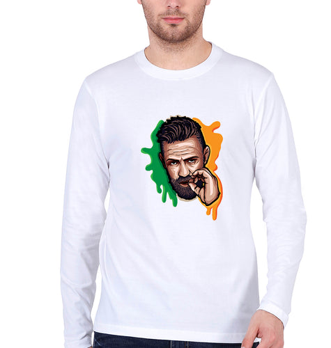 Conor McGregor Full Sleeves T-Shirt for Men-White-Ektarfa.online