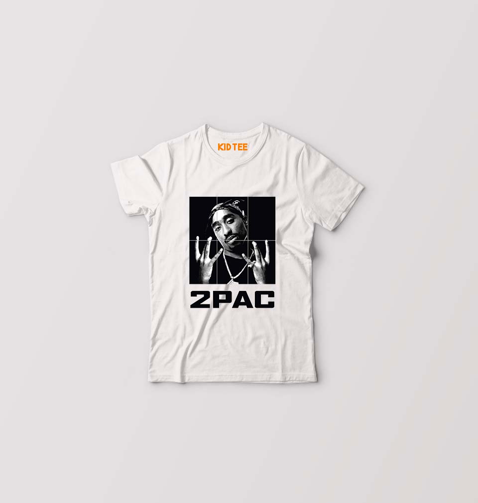 Tupac 2Pac Kids T-Shirt for Boy/Girl-White-Ektarfa.online