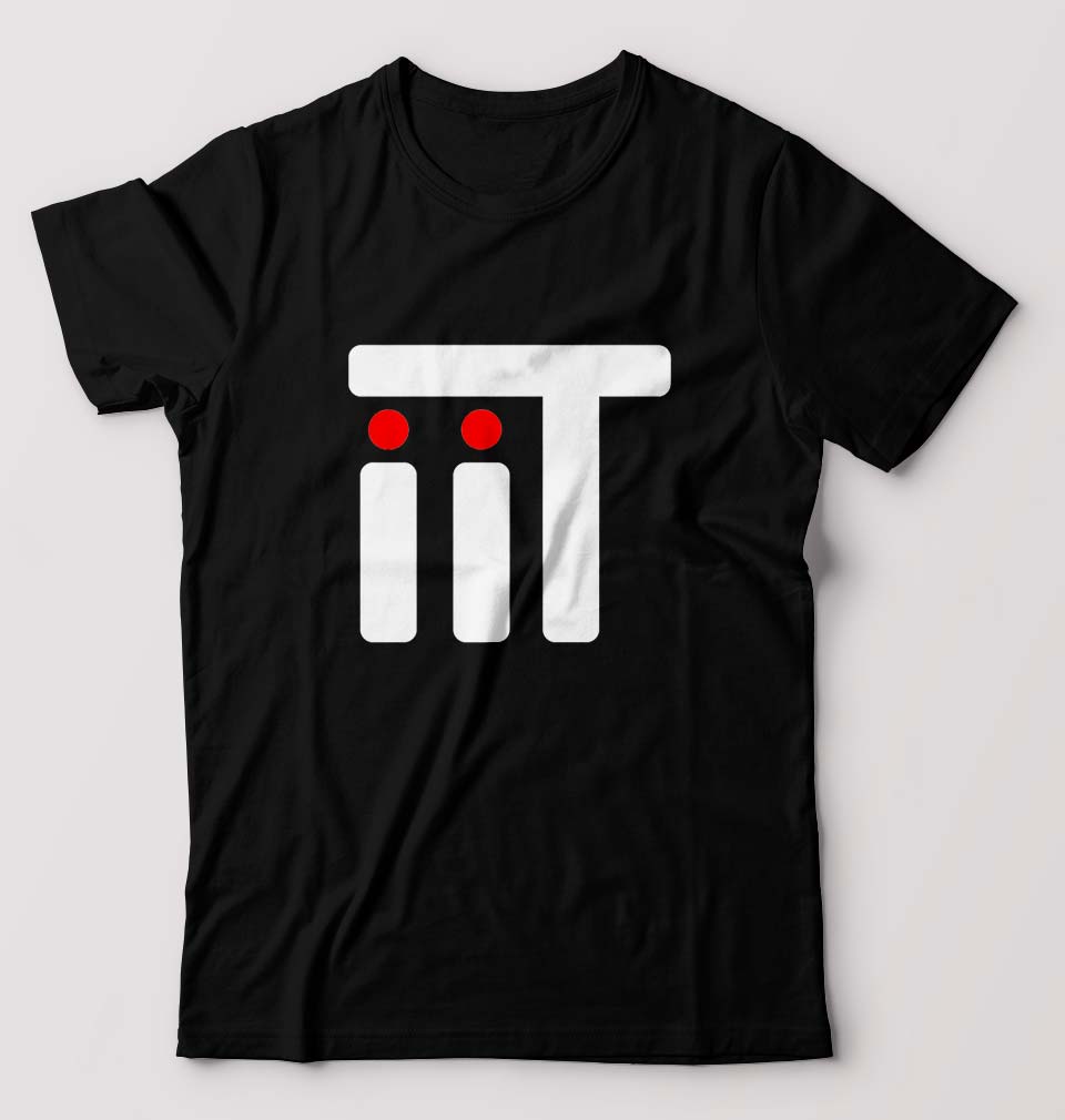 IIT T-Shirt for Men-S(38 Inches)-Black-Ektarfa.online