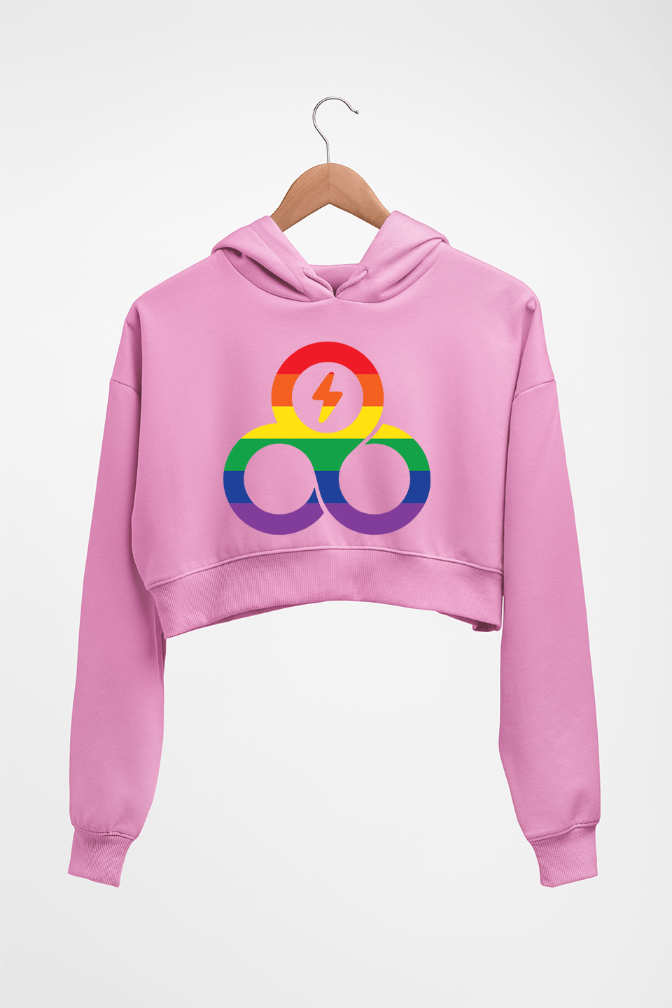 Trifecta Crop HOODIE FOR WOMEN-Light Baby Pink-Ektarfa.online