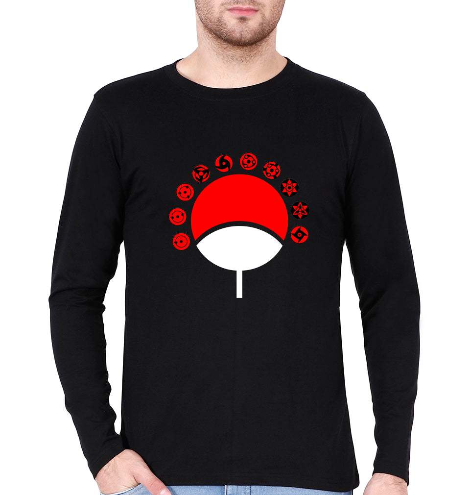 Sharingan Full Sleeves T-Shirt for Men-Black-Ektarfa.online