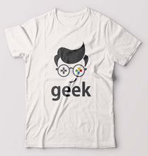 Load image into Gallery viewer, Geek T-Shirt for Men-White-Ektarfa.online
