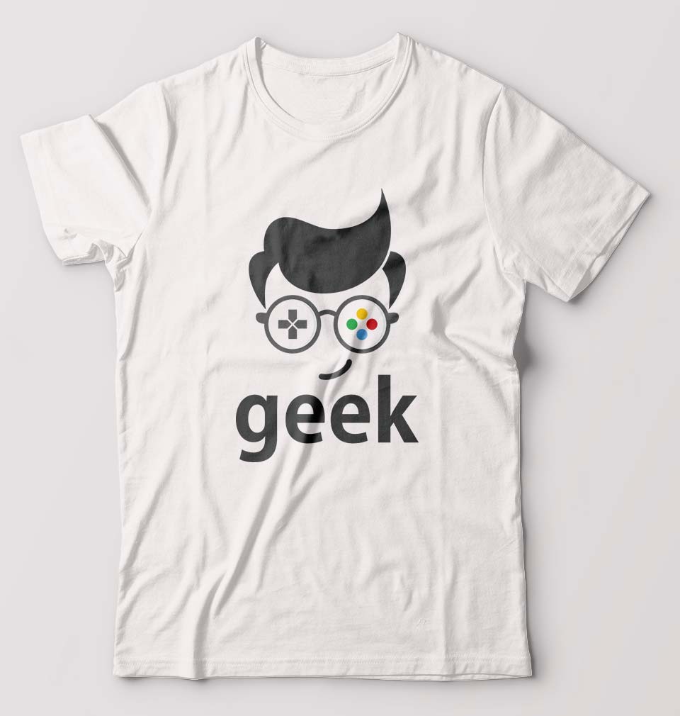 Geek T-Shirt for Men-White-Ektarfa.online