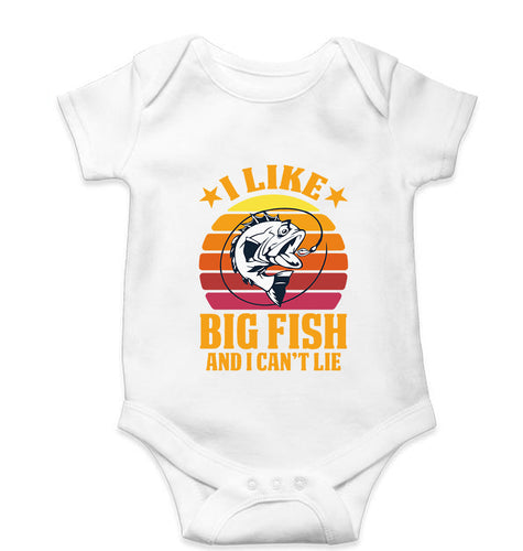 Fishing Kids Romper For Baby Boy/Girl-0-5 Months(18 Inches)-White-Ektarfa.online