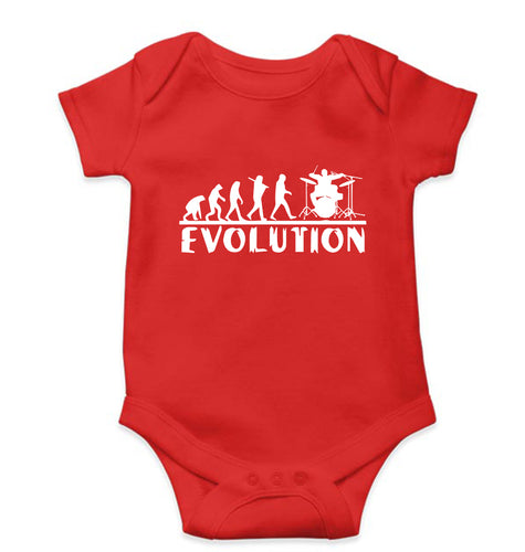 Drummer Evolution Kids Romper For Baby Boy/Girl-0-5 Months(18 Inches)-Red-Ektarfa.online