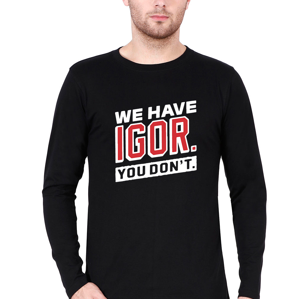 Igor Full Sleeves T-Shirt for Men-Black-Ektarfa.online