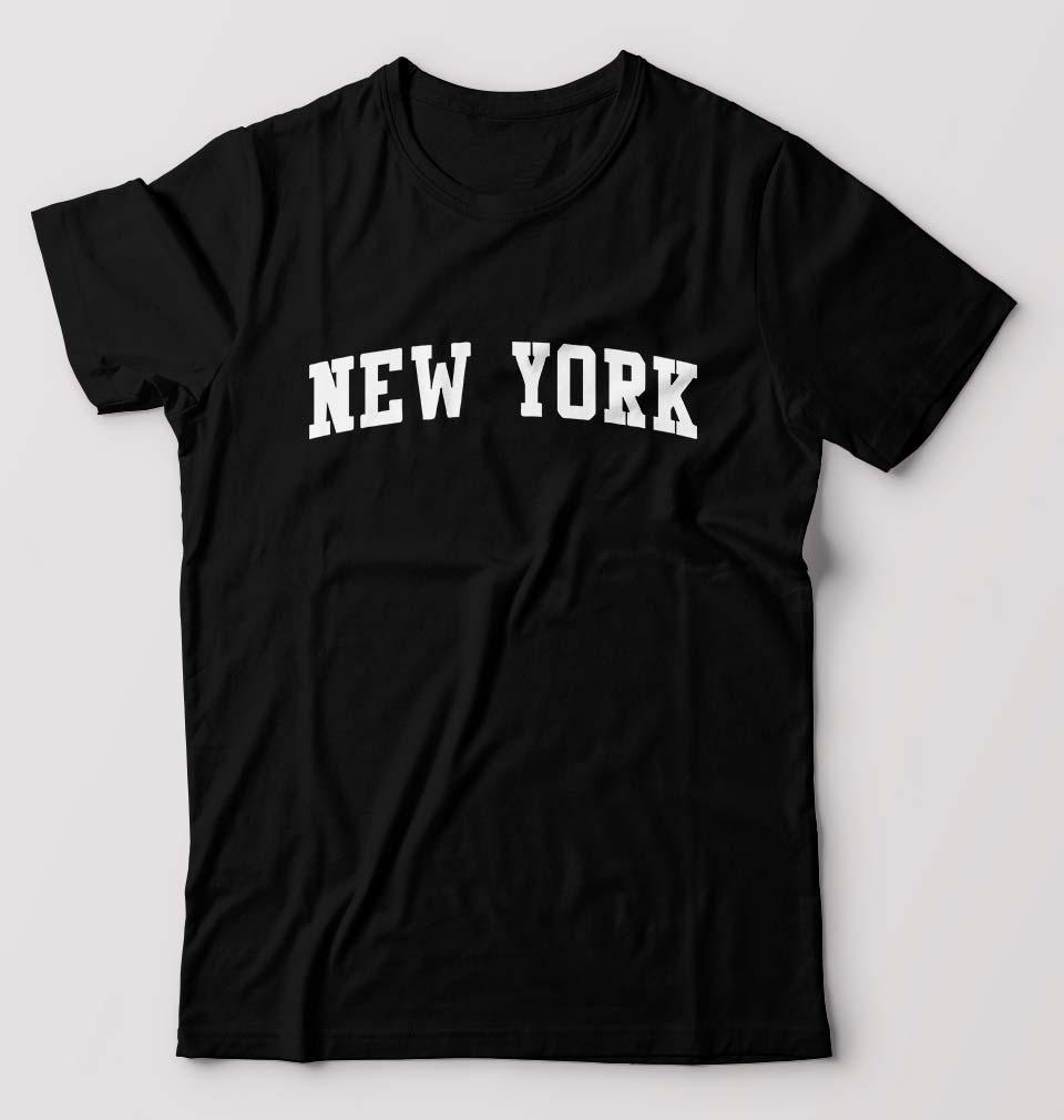 New York T-Shirt for Men-Black-Ektarfa.online
