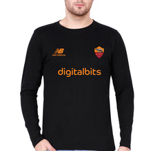 Load image into Gallery viewer, A.S. Roma 2021-22 Full Sleeves T-Shirt for Men-Black-Ektarfa.online
