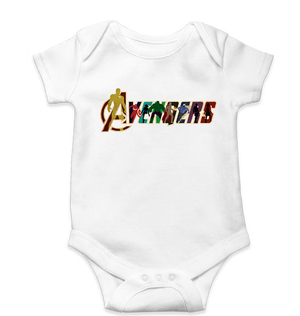 Avengers Kids Romper For Baby Boy/Girl-0-5 Months(18 Inches)-White-Ektarfa.online