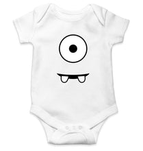 Load image into Gallery viewer, Minion Eye &amp; Teeth Kids Romper For Baby Boy/Girl-0-5 Months(18 Inches)-White-Ektarfa.online
