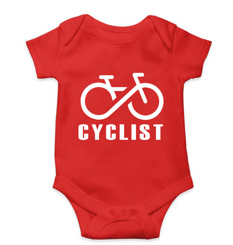 Cyclist Kids Romper For Baby Boy/Girl-0-5 Months(18 Inches)-Red-Ektarfa.online