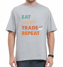 Load image into Gallery viewer, Share Market(Stock Market) Oversized T-Shirt for Men-Grey-Ektarfa.online
