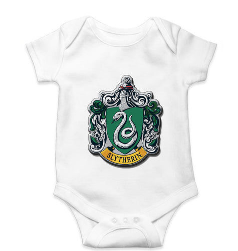 Slytherin Harry Potter Kids Romper For Baby Boy/Girl-0-5 Months(18 Inches)-White-Ektarfa.online