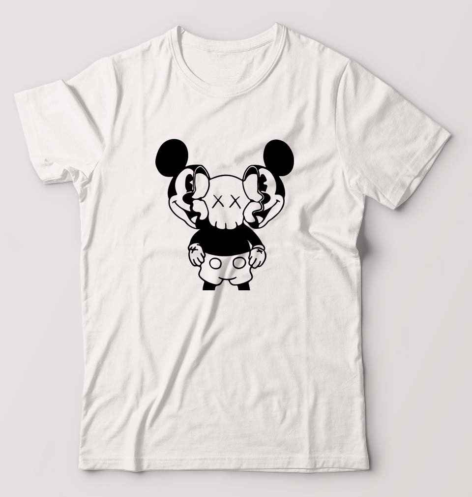 Kaws Mickey T-Shirt for Men-White-Ektarfa.online