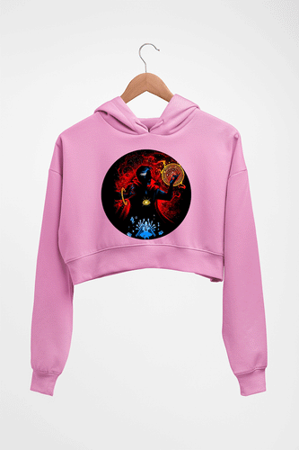 Doctor Strange Crop HOODIE FOR WOMEN-Light Baby Pink-Ektarfa.online