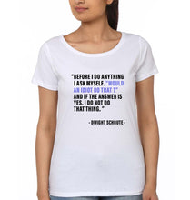 Load image into Gallery viewer, Dwight Schrute T-Shirt for Women-White-Ektarfa.online
