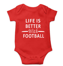 Load image into Gallery viewer, Life Football Kids Romper For Baby Boy/Girl-0-5 Months(18 Inches)-Red-Ektarfa.online
