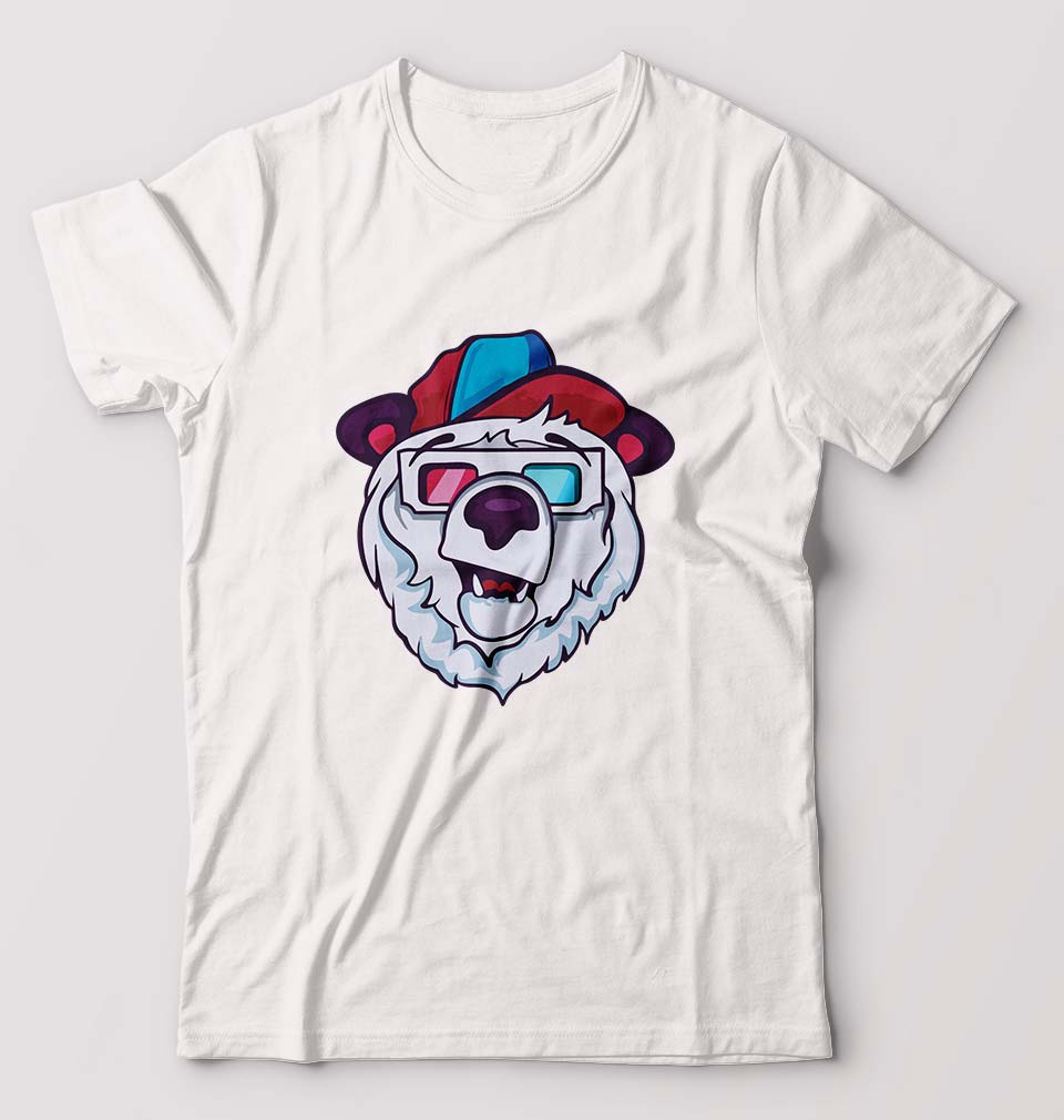 Bear T-Shirt for Men-White-Ektarfa.online