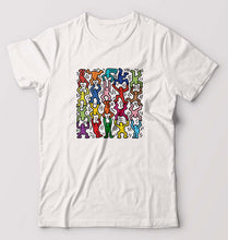 Load image into Gallery viewer, Keith Haring Funny T-Shirt for Men-White-Ektarfa.online
