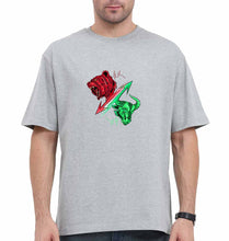 Load image into Gallery viewer, Share Market(Stock Market) Oversized T-Shirt for Men-Grey-Ektarfa.online
