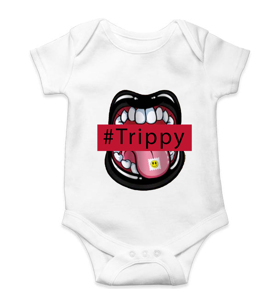 Trippy Kids Romper For Baby Boy/Girl-White-Ektarfa.online