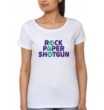 Load image into Gallery viewer, Rock Paper Shotgun T-Shirt for Women-XS(32 Inches)-White-Ektarfa.online
