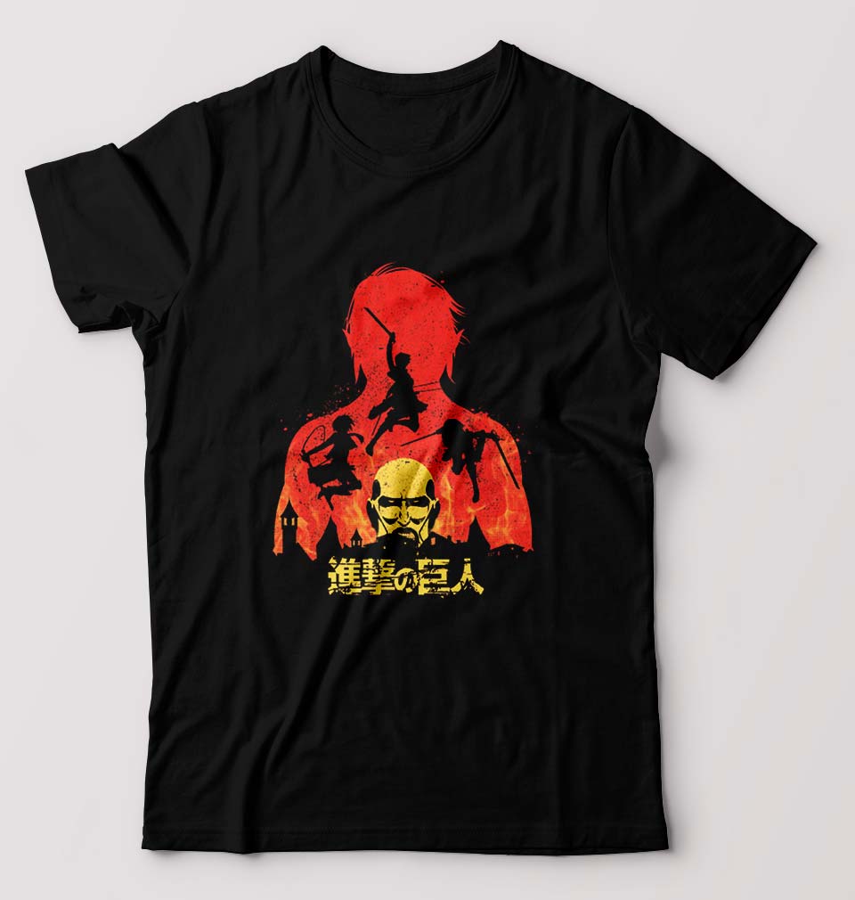 Attack on Titan T-Shirt for Men-Black-Ektarfa.online
