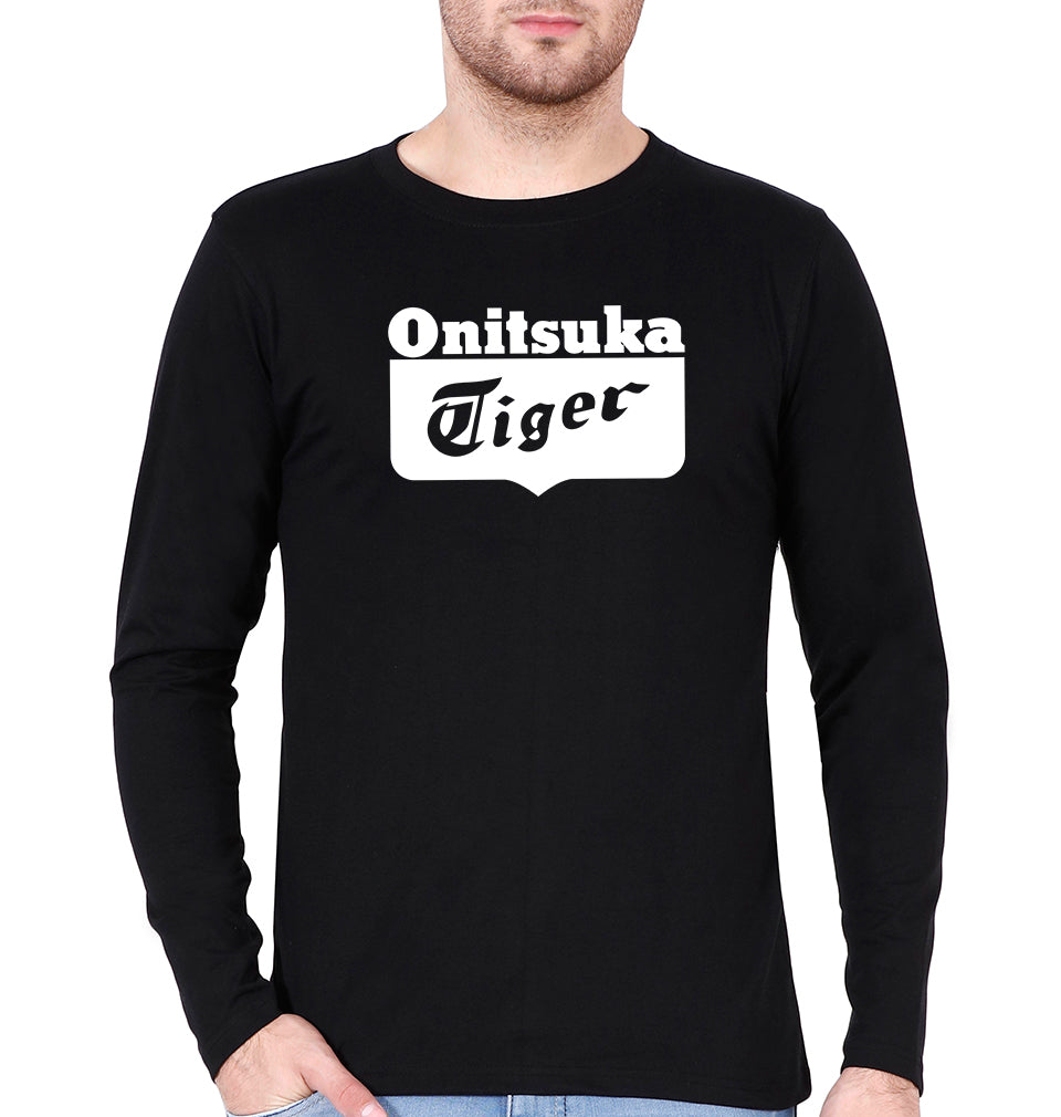 Onitsuka Tiger Full Sleeves T-Shirt for Men-Black-Ektarfa.online