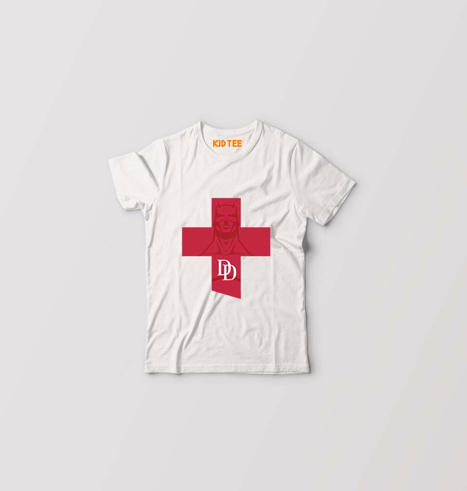 Daredevil Kids T-Shirt for Boy/Girl-White-Ektarfa.online