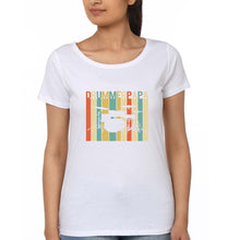 Load image into Gallery viewer, Drummer Papa T-Shirt for Women-White-Ektarfa.online
