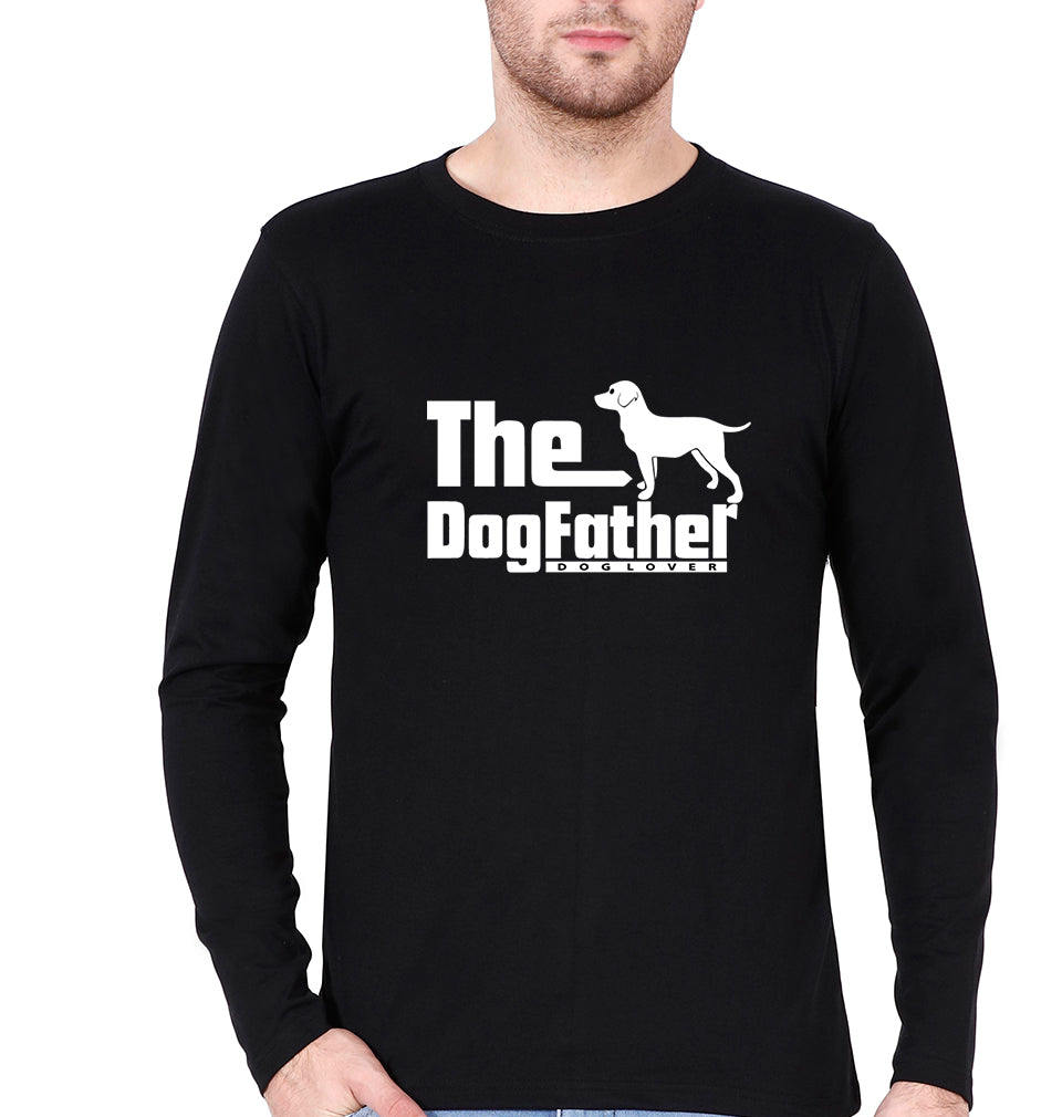 Dog Father Full Sleeves T-Shirt for Men-Black-Ektarfa.online