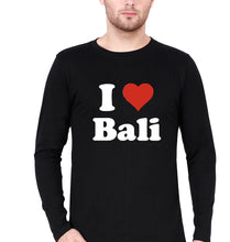 Load image into Gallery viewer, I Love Bali Full Sleeves T-Shirt for Men-Black-Ektarfa.online
